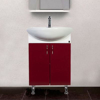 Тумба с раковиной 1 Orange Кларис 55 бордовая