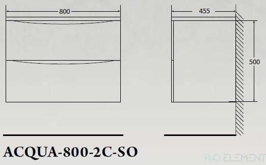 Тумба с раковиной Belbagno ACQUA, ACQUA-800-2C-SO-BL+ BB800/455-LV-MR-ALR (готовый набор)