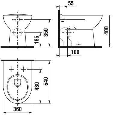 Унитаз приставной Jika Olymp 2361.5