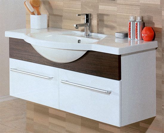 Тумба под раковину Акватон Логика 1A108101LOD90 цвет Венге