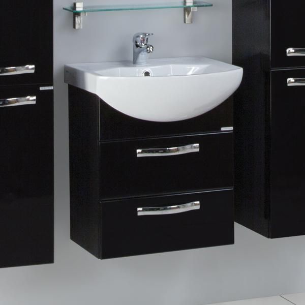 Тумба под раковину Акватон Ария 50 цвет Черный 1A140001AA950