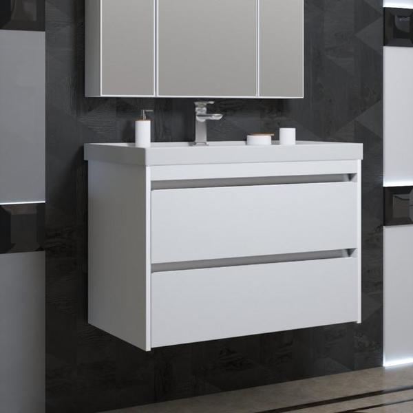 Тумба без раковины Opadiris Фреш 80, белый/белый (9003) (Раковина Opadiris FRAME), 00-00007087