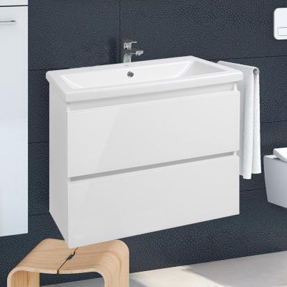 Тумба для комплекта Style Line Даймонд 80 Люкс Plus подвесная, белая