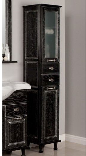 Шкаф Акватон Жерона 1A158903GEM5R цвет Черное серебро