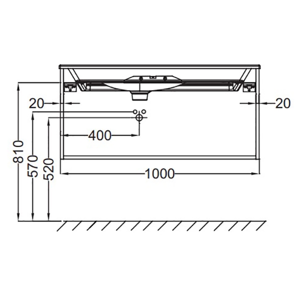 Тумба с раковиной, ножками и перекладиной Jacob Delafon Nouvelle Vague 100 EB3032-G91+EXAQ112-Z-MG2+EB3055-BLV+EB3051-BLV подвесная Аквамарин