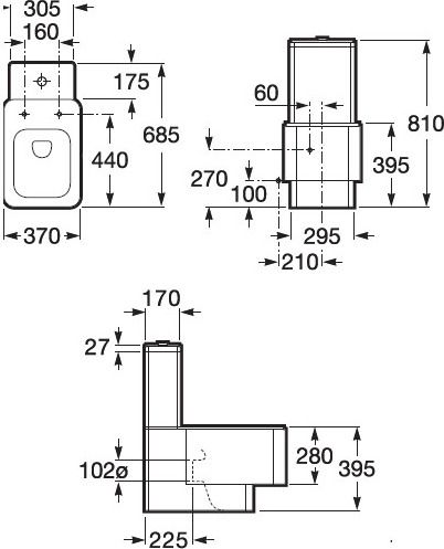 Бачок для унитаза Roca Element 341570000
