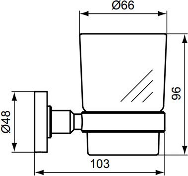 Стакан Ideal Standard IOM прозрачное стекло Стакан Ideal Standard IOM прозрачное стекло