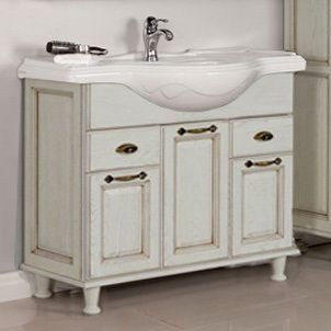 Тумба под раковину Акватон Жерона 1A158601GEM40 цвет Белое золото