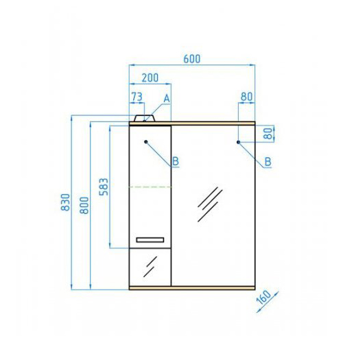 Зеркало-шкаф Style Line, ЛС-00000384