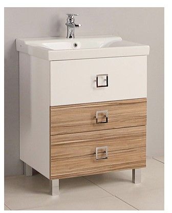 Тумба под раковину Акватон Стамбул 1A145801ST490, цвет Белый, эбони светлый