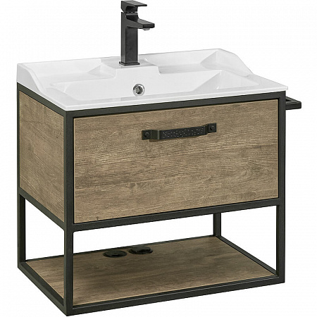 Тумба с раковиной Акватон Лофт Фабрик 65 1A2423K0LTDY0 дуб кантри