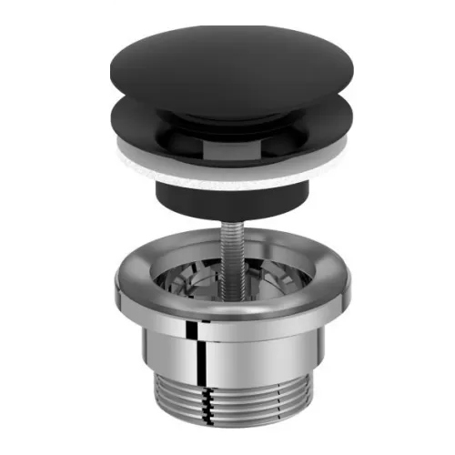 Донный клапан Jacob Delafon E30536-BL click-clack Черный матовый Донный клапан Jacob Delafon E30536-BL click-clack Черный матовый