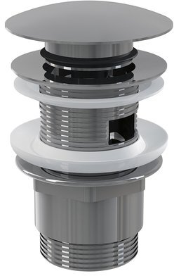 Слив для умывальника ClickClack короткий хром