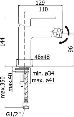 Смеситель Paffoni Elle EL131NO для биде