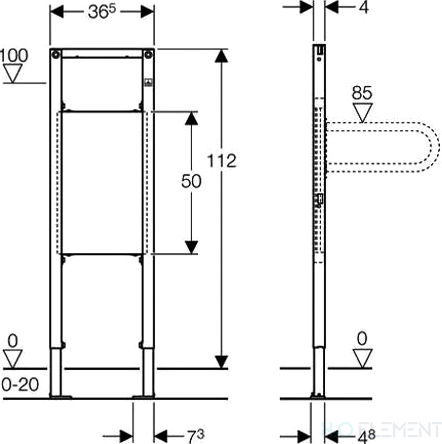 Инсталляция для поручня Geberit Duofix 111.790.00.1