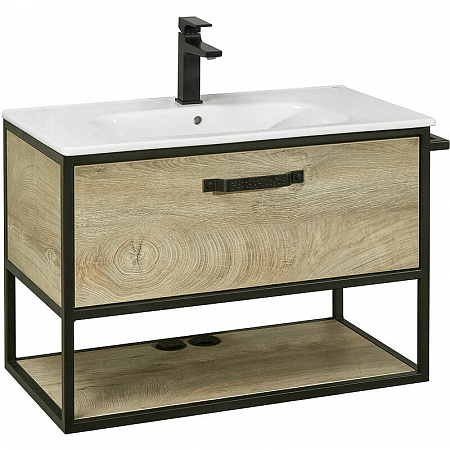 Тумба с раковиной Акватон Лофт Фабрик 80 1A2424K1LTDU0 Дуб Эндгрейн