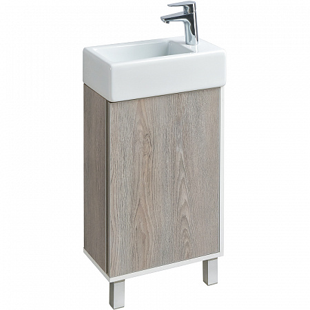 Тумба с раковиной Акватон Эмма 1A2216K1EAD80, белый/дуб навара