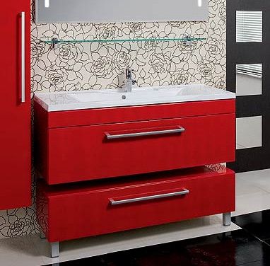 Тумба под раковину Акватон Мадрид 1A126901MA940 цвет Бордо