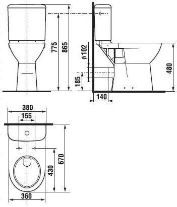 Унитаз-компакт Jika Olymp 2361.6 высокий