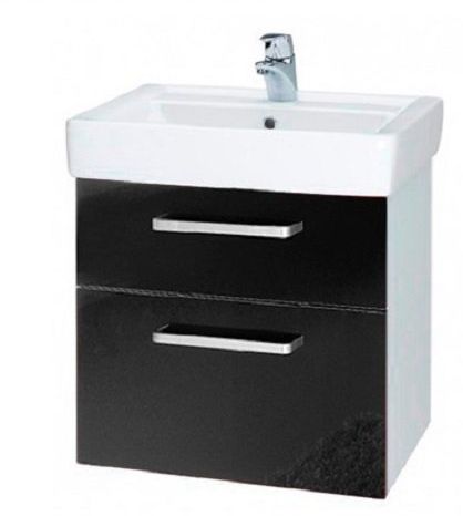 Тумба под раковину Dreja Q Max 60209 черный глянец