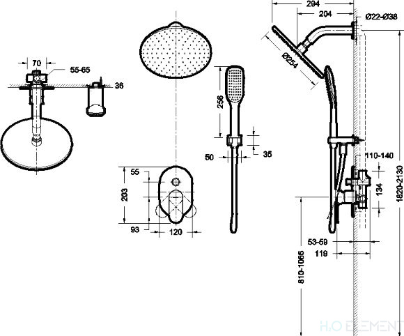 Душевой комплект Bravat Gina F865104C-A-ENG