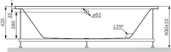 Каркас для ванны AM.PM Inspire V2.0 W52A-170-075W-R Каркас для ванны AM.PM Inspire V2.0 W52A-170-075W-R