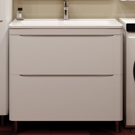 Тумба без раковины Style Line напольная "Бергамо мини 90" (2 ящ.) белый, PLUS, СС-00002361