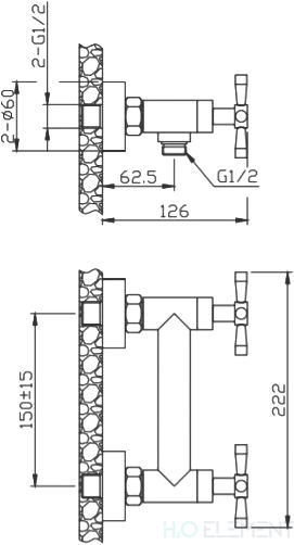 Смеситель 1 Orange Mia M34-200B для душа