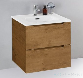 Тумба с раковиной Belbagno ETNA39, ETNA39-600/390-2C-SO-RN-P+ BB600/390ETL (готовый набор)