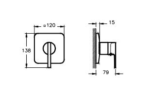 Suit встраиваемый смеситель для душа (внутренняя часть) Suit встраиваемый смеситель для душа (внутренняя часть)