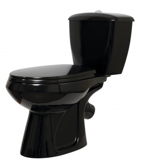Унитаз-компакт Оскольская керамика "Элисса-Антивсплеск" 43374130202 черный, с сиденьем