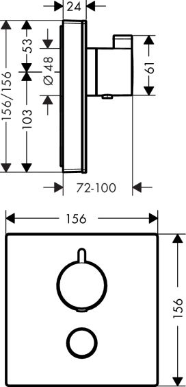 Термостат Hansgrohe ShowerSelect 15735600 для душа