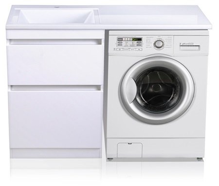 Тумба напольная Style Line "Даллас 100", белая, PLUS, ЭМАЛЬ (без раковины)