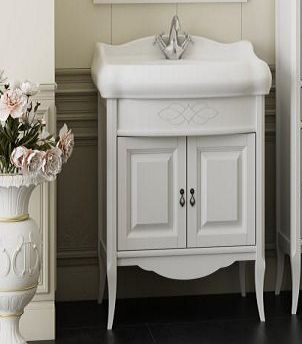 Тумба с раковиной Opadiris Лоренцо 60 белая матовая