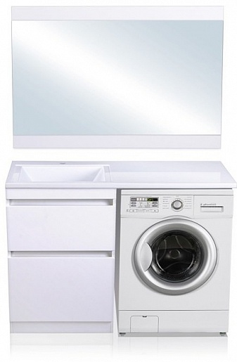 Тумба напольная Style Line "Даллас 100", белая, PLUS, ЭМАЛЬ (без раковины)