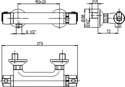 Термостат Paini Arena 92CR511TH для душа