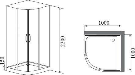 Душевая кабина Timo Impi H-517
