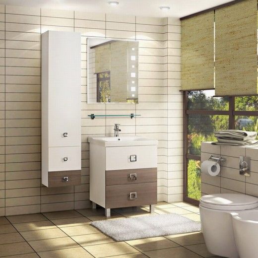 Тумба с раковиной Акватон Стамбул 1A1458K0ST580, цвет Белый, лиственница