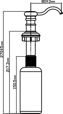 Дозатор Omoikiri OM-01-DC темный шоколад