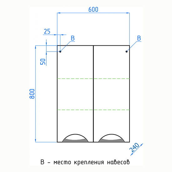 Шкаф подвесной Style Line Жасмин 60, ЛС-00000334