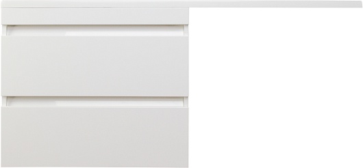 Тумба без раковины Style Line подвесная "Даллас 150", 2 ящика, Люкс белая, PLUS, СС-00002304