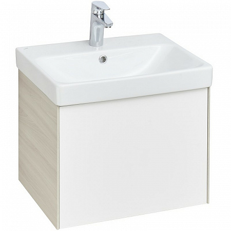 Тумба с раковиной Акватон Асти 55 1A2631K0AXD70 белый/ясень шимо