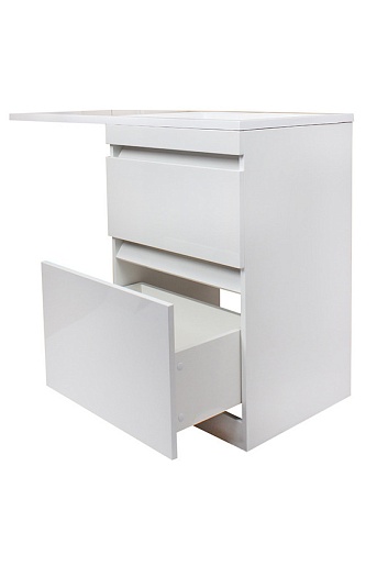 Тумба напольная Style Line "Даллас 120", белая, PLUS, ЭМАЛЬ (без раковины)