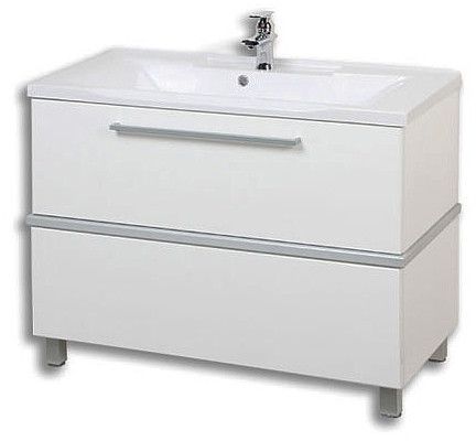 Тумба под раковину Акватон Турин 1A121701TU780, цвет Белый, серебро