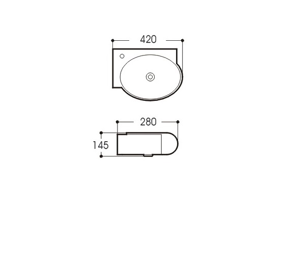 Раковина подвесная Aquatek 28x42 AQ5303-00 белая