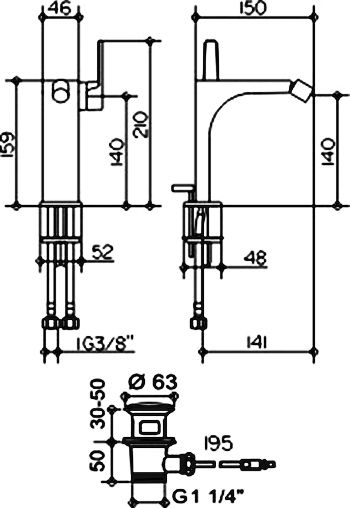 Смеситель Keuco Edition 11 51109 010000 для биде