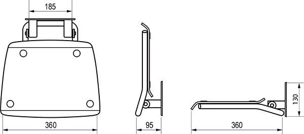 Сиденье для душа Ravak Ovo B text
