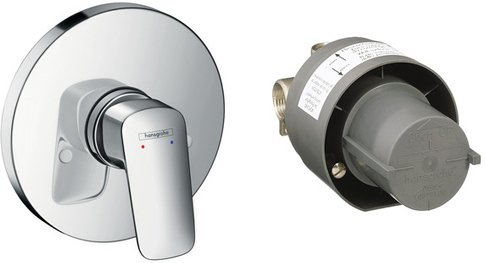Смеситель Hansgrohe Logis 71666000 С ВНУТРЕННЕЙ ЧАСТЬЮ, для душа