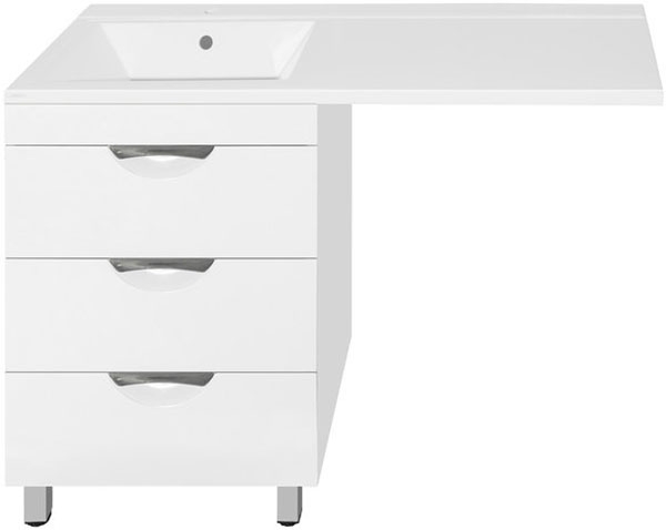 Тумба для комплекта Style Line Жасмин 60 Люкс Plus белая, для стиральной машины