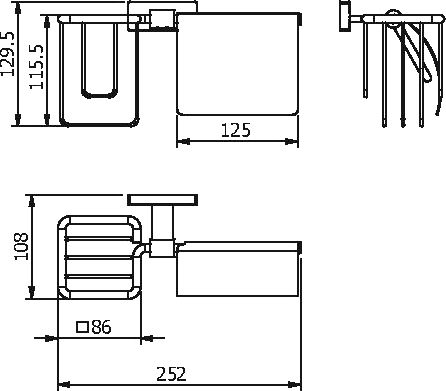 Держатель туалетной бумаги Langberger Alster 10941P с держателем освежителя воздуха